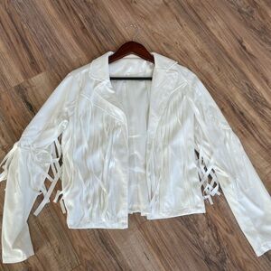 White Fringe Jacket